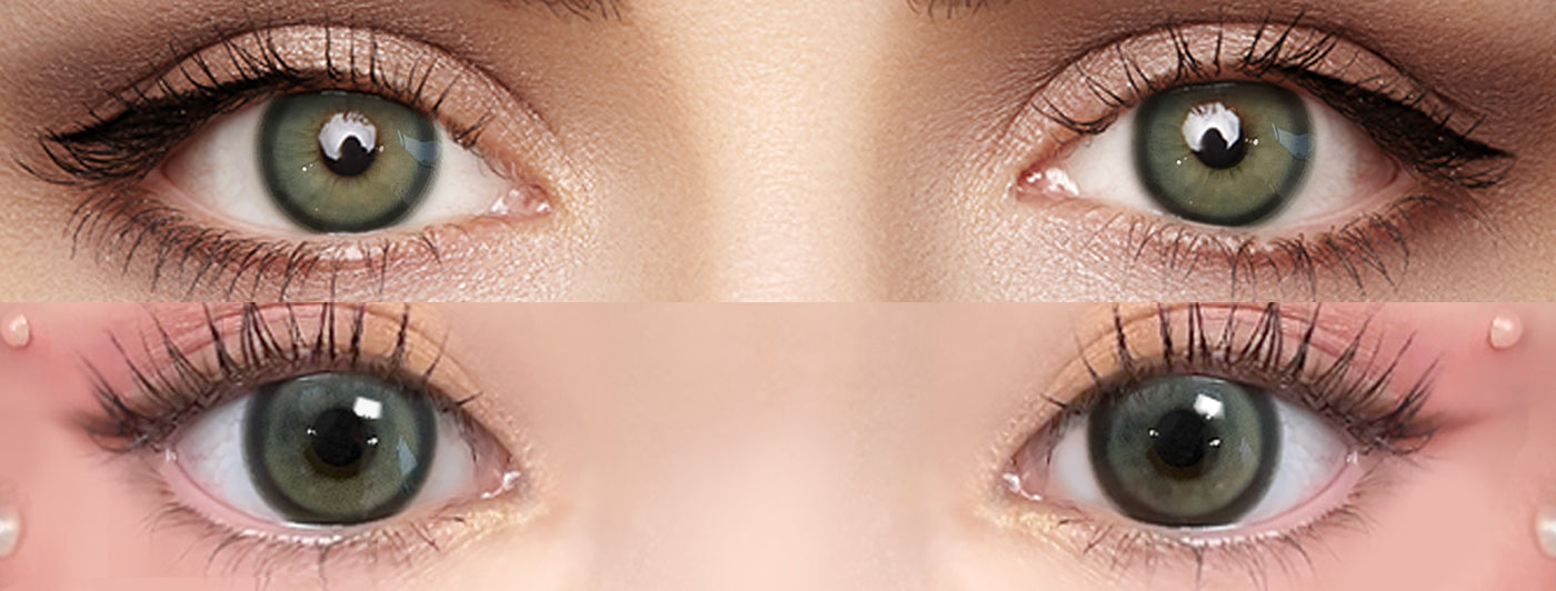 <h3>See the Comparison</h3><h4><span style="text-decoration:underline">Witness the stunning transformation that our colored contact lenses can bring!</span></h4>