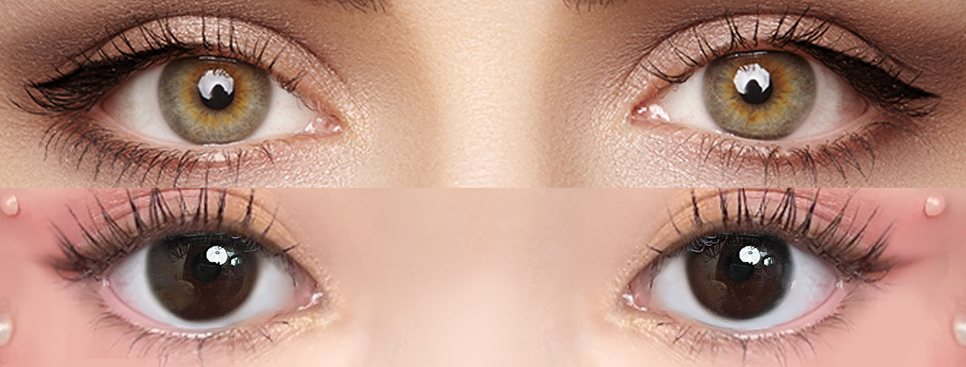 <h3>See the Comparison</h3><h4><span style="text-decoration:underline">Witness the stunning transformation that our colored contact lenses can bring!</span></h4>