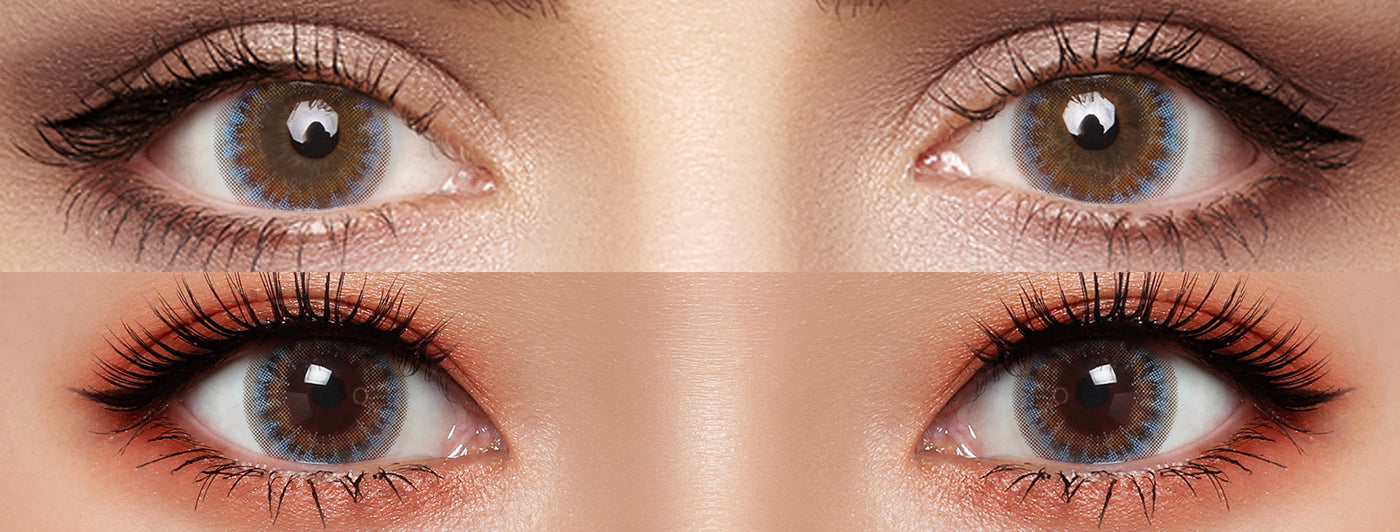 <h3>See the Comparison</h3><h4><span style="text-decoration:underline">Witness the stunning transformation that our colored contact lenses can bring!</span></h4>