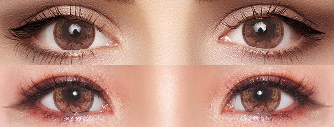 <h3>See the Comparison</h3><h4><span style="text-decoration:underline">Witness the stunning transformation that our colored contact lenses can bring!</span></h4>