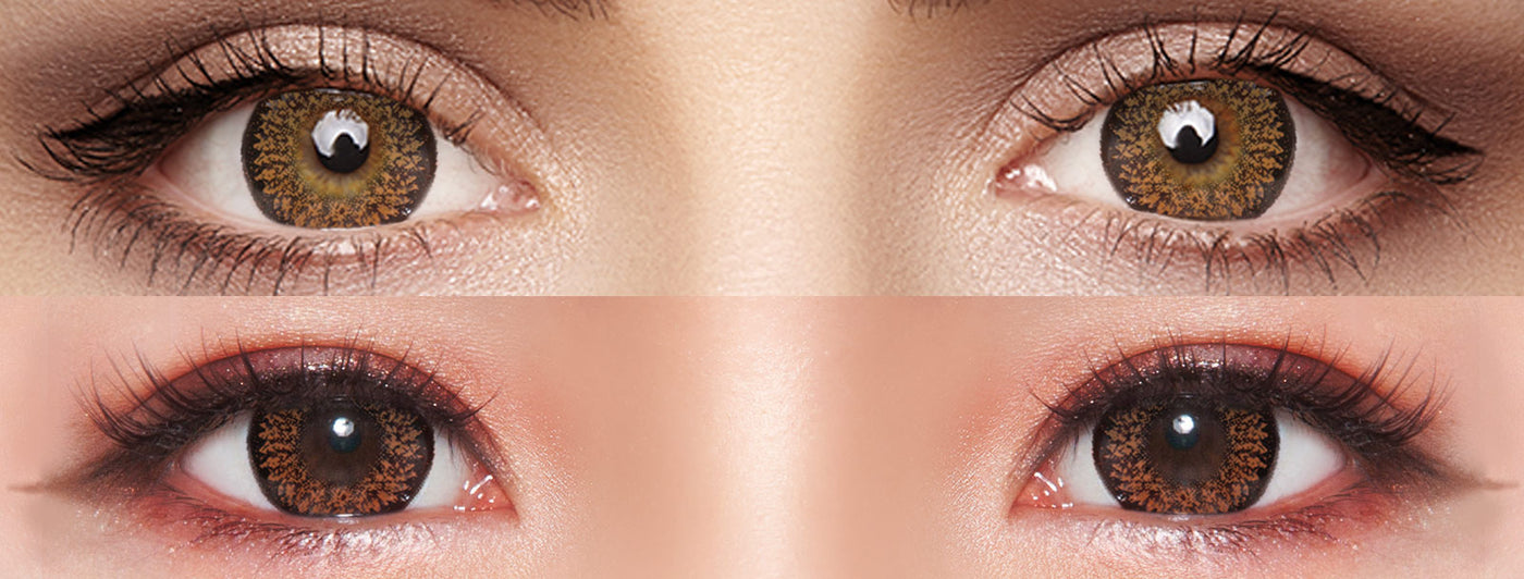 <h3>See the Comparison</h3><h4><span style="text-decoration:underline">Witness the stunning transformation that our colored contact lenses can bring!</span></h4>