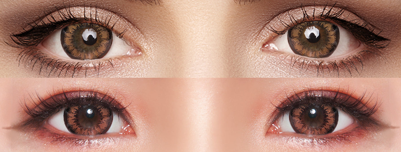 <h3>See the Comparison</h3><h4><span style="text-decoration:underline">Witness the stunning transformation that our colored contact lenses can bring!</span></h4>