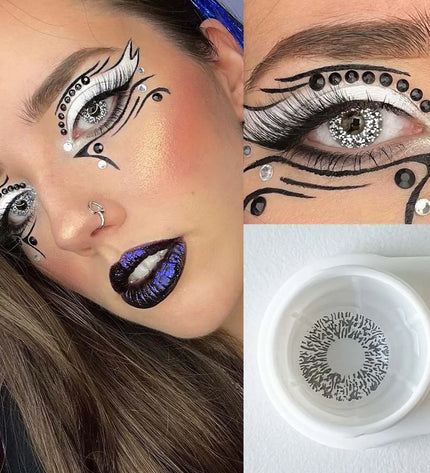 White Ghost Eyes Halloween Lens - HoneyColor