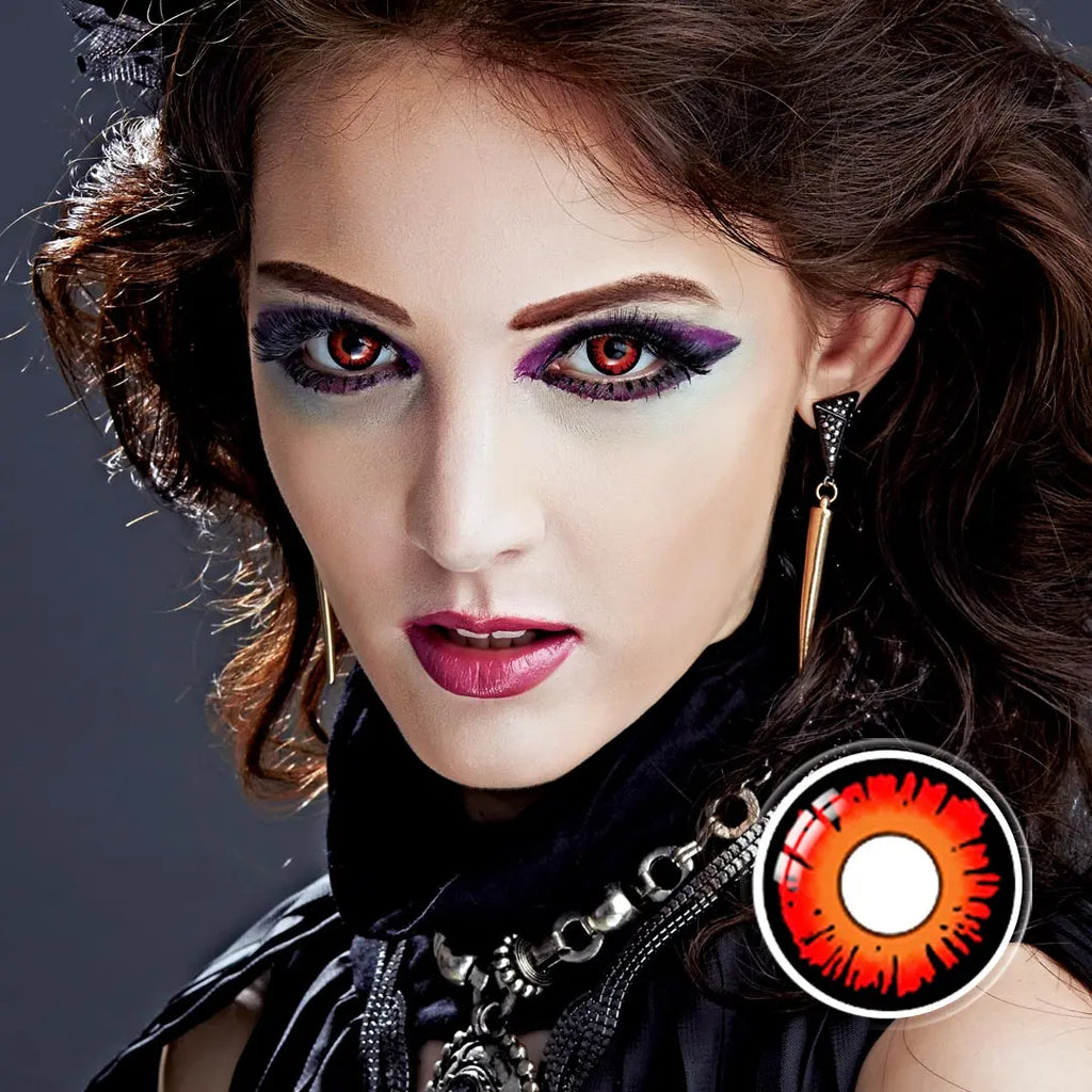red vampire eye contacts