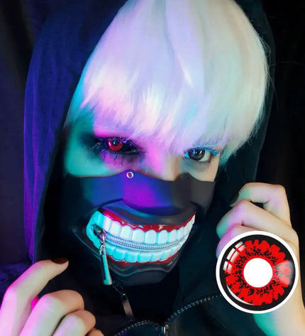 Tokyo Ghoul Ken Red Anime Lens - HoneyColor