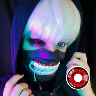 Tokyo Ghoul Ken Red Anime Lens - HoneyColor