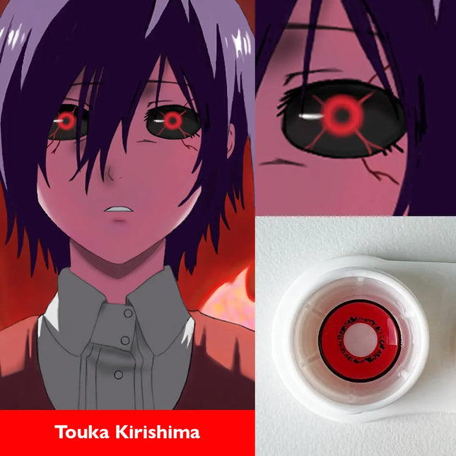 Tokyo Ghoul Touka Red Anime Lens - HoneyColor