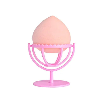 Peach Make Up Blender with Sponge Stand