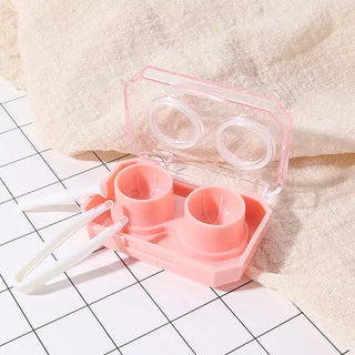 Mini Handy Screwless Cap Lens Travel Kits (Pink) - HoneyColor