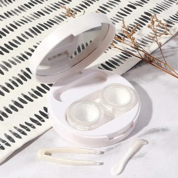 Pastel Diamond Lens Travel Kit (White) - HoneyColor