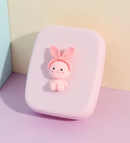 Cute Cartoon Lens Travel Kit (Pink Bunny) - HoneyColor