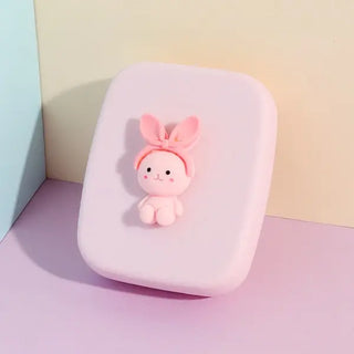 Cute Cartoon Lens Travel Kit (Pink Bunny) - HoneyColor