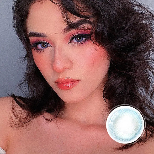 Exploring the Enchantment of Blue Colored Contact Lenses | HoneyColor ...